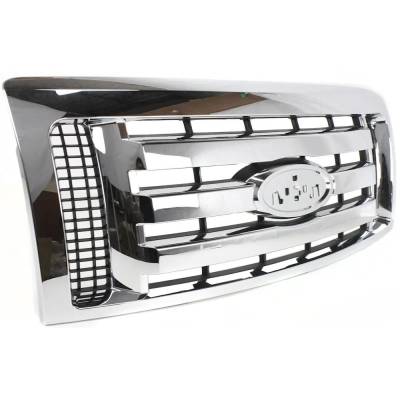 Rareelectrical - New Chrome Shell Grille Assembly Compatible With Ford F-150 Xlt 6 Cyl 3.7L F-150 Xlt 8 Cyl 5.0L - Image 3