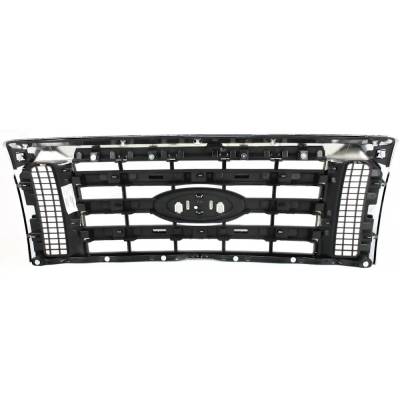 Rareelectrical - New Chrome Shell Grille Assembly Compatible With Ford F-150 Xlt 6 Cyl 3.7L F-150 Xlt 8 Cyl 5.0L - Image 4