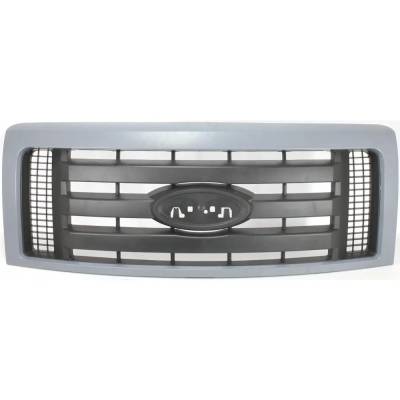 New Gray Shell Grille Assembly Compatible With Ford F-150 Stx 8 Cyl 5.0L F-150 Fx4 6 Cyl 3.5L F-150