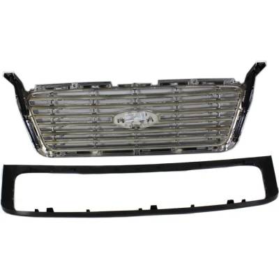 Rareelectrical - New Black Shell Grille Assembly Compatible With Ford F-150 Harley-Davidson Edition 8 Cyl 5.4L - Image 5