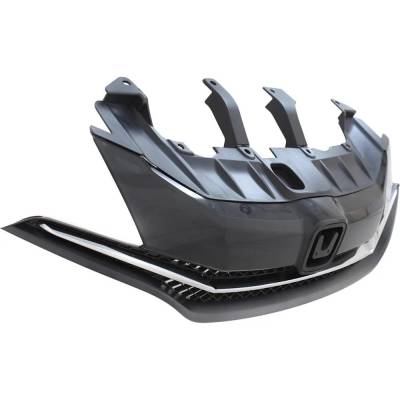 Rareelectrical - New Textured Black Grille Assembly Compatible With Honda Civic Ex 4 Cyl 1.8L Civic Ex-L 4 Cyl 1.8L - Image 2