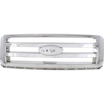New Chrome Grille Assembly Compatible With Ford Expedition Max Xl 8 Cyl 5.4L Expedition King Ranch 8