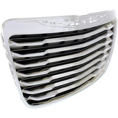 Rareelectrical - New Chrome Shell Grille Assembly Compatible With Chrysler 300 Limited 6 Cyl 3.6L 300 C Luxury 6 Cyl - Image 3