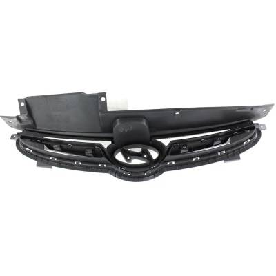 Rareelectrical - New Black Grille Assembly Compatible With Hyundai Elantra Gl 4 Cyl 1.8L Elantra L 4 Cyl 1.8L Elantra - Image 5