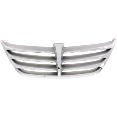 New Painted Silver Grille Assembly Compatible With Hyundai Genesis 4.6 8 Cyl 4.6L Genesis 3.8 6 Cyl