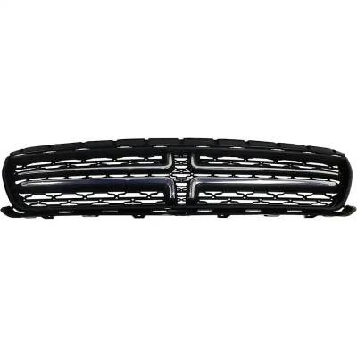 New Textured Nickel Grille Assembly Compatible With Dodge Charger R/T Road & Track 8 Cyl 5.7L