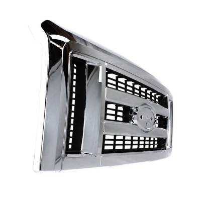 Rareelectrical - New Chrome Shell Grille Assembly Compatible With Ford E-450 Super Duty Base 8 Cyl 7.3L E-250 Base 8 - Image 2