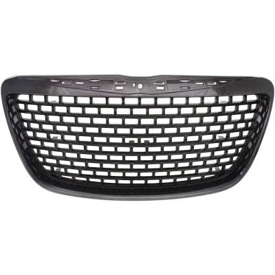 New Painted Black Grille Assembly Compatible With Chrysler 300 Base 6 Cyl 3.6L 300 Limited 6 Cyl