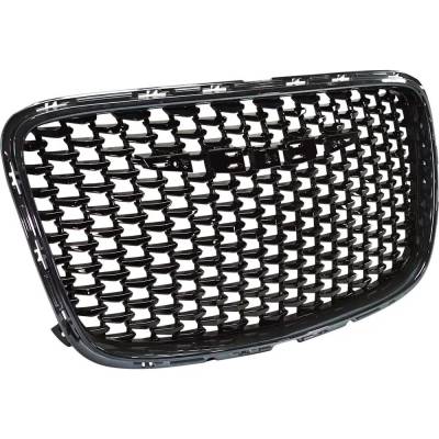 Rareelectrical - New Black Grille Assembly Compatible With Chrysler 300 Limited 6 Cyl 3.6L 300 C 8 Cyl 6.4L 300 S 8 - Image 2