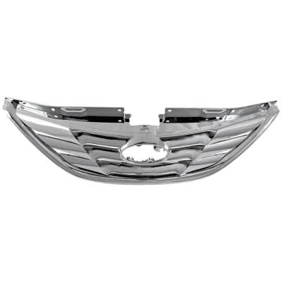 Rareelectrical - New Chrome Grille Assembly Compatible With Hyundai Sonata 2.0T Limited 4 Cyl 2.0L Sonata Gl 4 Cyl - Image 2