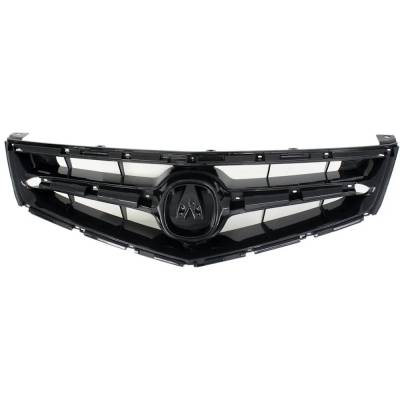 Rareelectrical - Painted Black Grille Assembly Compatible With Acura Tsx Base 4 Cyl 2.4L 2006-2008 Ac1200112 - Image 1