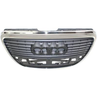 Rareelectrical - New Chrome Shell Grille Assembly Compatible With Audi A6 Quattro Base 8 Cyl 4.2L A6 Quattro Base 6 - Image 5