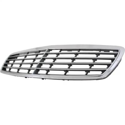 Rareelectrical - New Chrome Shell Grille Assembly Compatible With Mercedes Benz E320 Base 6 Cyl 3.2L E350 Base 6 Cyl - Image 3