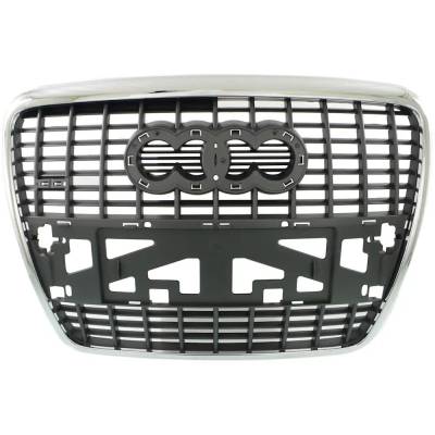 Rareelectrical - New Silver Black Grille Assembly Compatible With Audi A6 Base 6 Cyl 3.2L A6 Quattro Base 8 Cyl 4.2L - Image 1