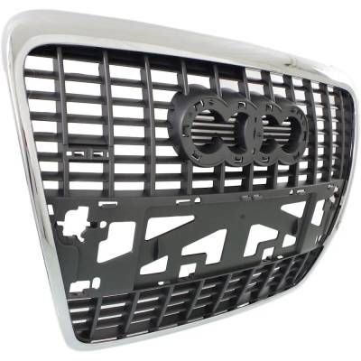 Rareelectrical - New Silver Black Grille Assembly Compatible With Audi A6 Base 6 Cyl 3.2L A6 Quattro Base 8 Cyl 4.2L - Image 3