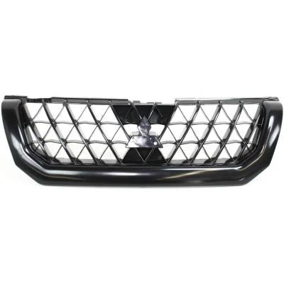 New Painted Black Grille Assembly Compatible With Mitsubishi Montero Sport Limited 6 Cyl 3.5L