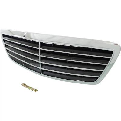 Rareelectrical - New Chrome Shell Grille Assembly Compatible With Mercedes Benz S500 Base 8 Cyl 5.0L S350 Base 6 Cyl - Image 2
