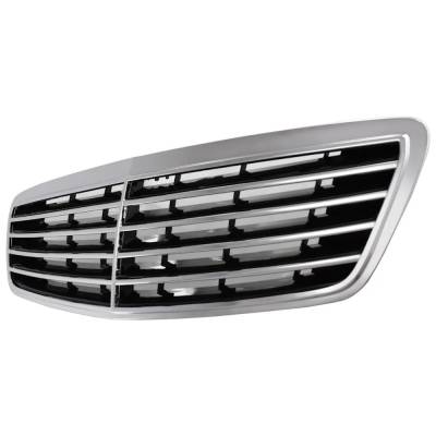 Rareelectrical - New Chrome Shell Grille Assembly Compatible With Mercedes Benz S430 Base 8 Cyl 4.3L S500 Guard 8 Cyl - Image 2