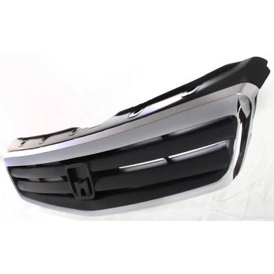 Rareelectrical - New Chrome Shell Grille Assembly Compatible With Honda Civic Lx 4 Cyl 1.6L Civic Value Package 4 Cyl - Image 2