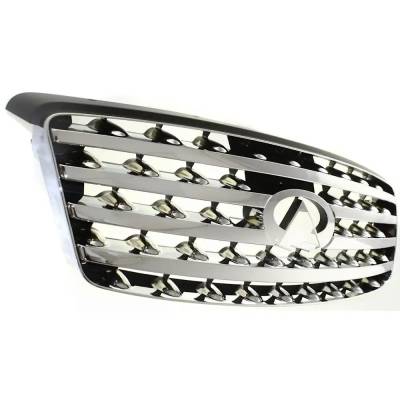 Rareelectrical - Chrome Grille Assembly Compatible With Infiniti Fx35 Base 6 Cyl 3.5L Fx45 Base 8 Cyl 4.5L 2003-2005 - Image 2