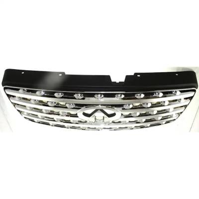 Rareelectrical - Chrome Grille Assembly Compatible With Infiniti Fx35 Base 6 Cyl 3.5L Fx45 Base 8 Cyl 4.5L 2003-2005 - Image 5