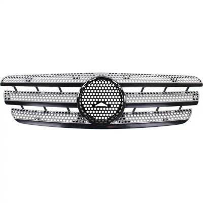 New Silver Grille Assembly Compatible With Mercedes Benz Ml350 Base 6 Cyl 3.7L Ml500 Base 8 Cyl 5.0L