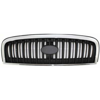 New Chrome/Painted Black Grille Assembly Compatible With Hyundai Sonata Lx 6 Cyl 2.7L Sonata Gls 6