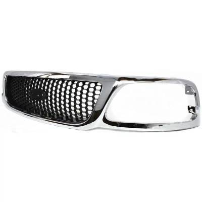 Rareelectrical - New Grille Assembly Compatible With Ford F-250 Lariat 8 Cyl 4.6L F-250 Lariat 8 Cyl 5.4L F-250 Xl 8 - Image 2