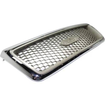 Rareelectrical - New Grille Assembly Compatible With Ford F-150 Lariat 8 Cyl 5.4L 2004-2008 Fo1200427 Fo1200502 - Image 2