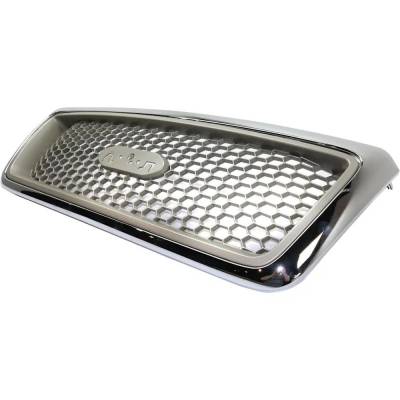 Rareelectrical - New Grille Assembly Compatible With Ford F-150 Lariat 8 Cyl 5.4L 2004-2008 Fo1200427 Fo1200502 - Image 3