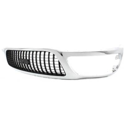 Rareelectrical - New Chrome Shell Grille Assembly Compatible With Ford Expedition Xlt 8 Cyl 4.6L Expedition Xlt 8 Cyl - Image 2
