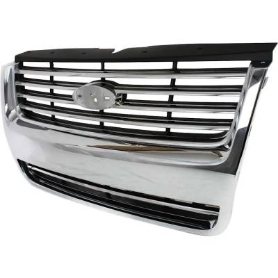 Rareelectrical - New Chrome/Painted Black Grille Assembly Compatible With Ford Explorer Xlt 8 Cyl 4.6L Explorer - Image 2