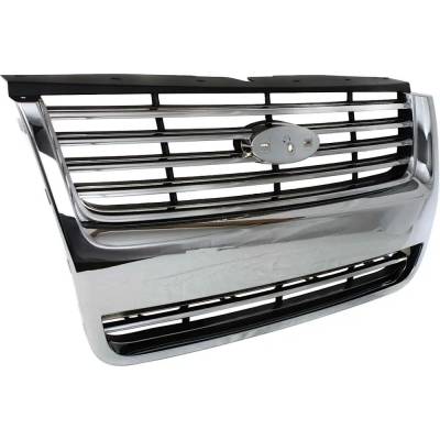 Rareelectrical - New Chrome/Painted Black Grille Assembly Compatible With Ford Explorer Limited 6 Cyl 4.0L Explorer - Image 3
