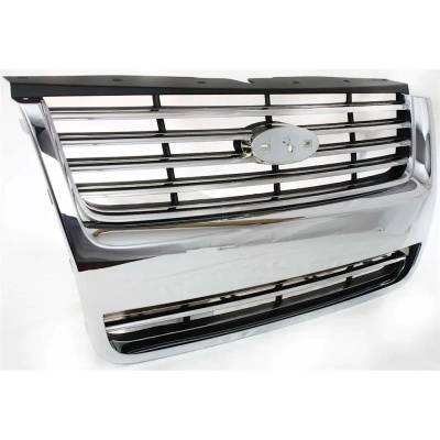Rareelectrical - New Chrome Shell Grille Assembly Compatible With Ford Explorer Limited 8 Cyl 4.6L Explorer Xlt 6 Cyl - Image 3