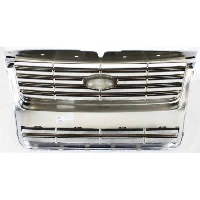 Rareelectrical - New Chrome Shell Grille Assembly Compatible With Ford Explorer Limited 8 Cyl 4.6L Explorer Xlt 6 Cyl - Image 4