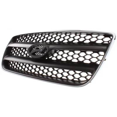 Rareelectrical - New Chrome/Painted Black Grille Assembly Compatible With Hyundai Santa Fe Gl 6 Cyl 3.3L Santa Fe Se - Image 2