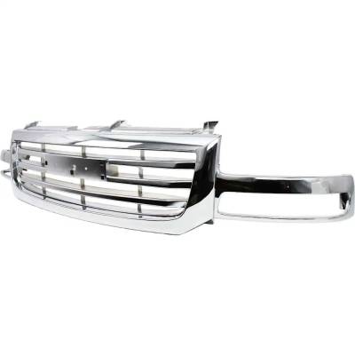 Rareelectrical - New Chrome/Horizontal Bar Grille Assembly Compatible With Gmc Sierra 1500 Classic Wt 8 Cyl 4.8L - Image 2