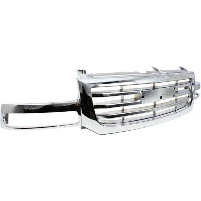 Rareelectrical - New Chrome/Horizontal Bar Grille Assembly Compatible With Gmc Sierra 1500 Classic Wt 8 Cyl 4.8L - Image 3