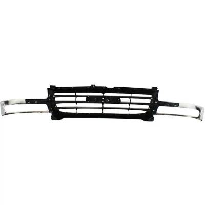 Rareelectrical - New Chrome/Painted Black Grille Assembly Compatible With Gmc Sierra 1500 Classic Slt 8 Cyl 5.3L - Image 4