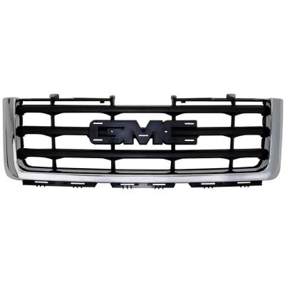 Rareelectrical - New Chrome Shell Grille Assembly Compatible With Gmc Sierra 1500 Slt 8 Cyl 5.3L Sierra 1500 Sl 8 Cyl - Image 2