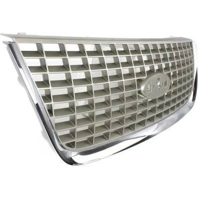 Rareelectrical - New Chrome Shell Grille Assembly Compatible With Ford Expedition Limited 8 Cyl 5.4L Expedition Xls 8 - Image 3
