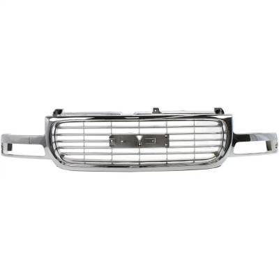 New Grille Assembly Compatible With Gmc Sierra 1500 Ht 8 Cyl 4.8L Sierra 2500 Base 8 Cyl 6.0L Sierra