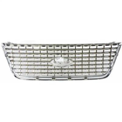 Rareelectrical - New Chrome Shell Grille Assembly Compatible With Ford Expedition Xls 8 Cyl 4.6L Expedition Eddie - Image 4