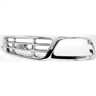 Rareelectrical - New Grille Assembly Compatible With Ford F-250 Lariat 8 Cyl 5.4L F-150 Xl 8 Cyl 5.4L F-150 Lariat 8 - Image 2