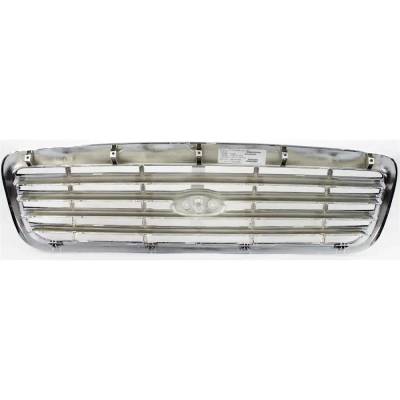Rareelectrical - New Chrome Grille Assembly Compatible With Ford Crown Victoria Police Interceptor 8 Cyl 4.6L Crown - Image 4