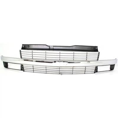New Painted Silver Grille Assembly Compatible With Chevrolet Astro Lt 6 Cyl 4.3L Astro Ls 6 Cyl 4.3L