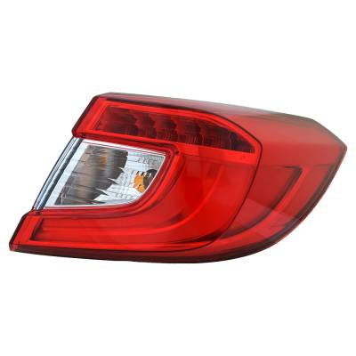 Rareelectrical - New Right Outer Tail Lights Compatible With Honda Accord Hybrid Sedan 4-Door 2.0L 2018 2019 2020 By - Image 1