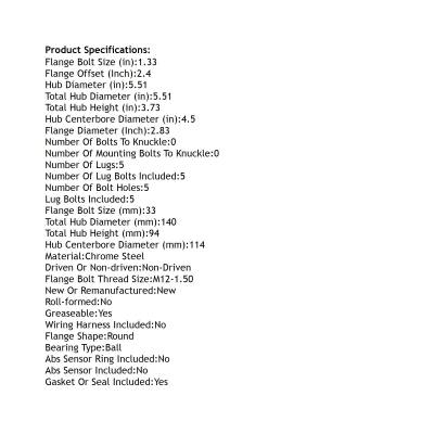 Rareelectrical - New Hub Assembly Compatible With Mazda Ford Mercury 6 Fusion Milan 2.3L 2.5L 3.0L 2003 2004 2006 - Image 5