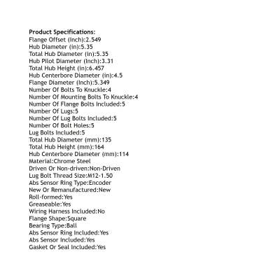 Rareelectrical - New Hub Assembly Compatible With Nissan Sentra 2.5L 2007 2008 2009 2010 2011 2012 By Part Numbers - Image 4