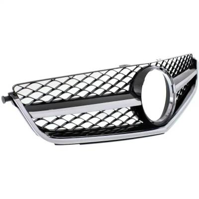 Rareelectrical - New Chrome Shell Grille Assembly Compatible With Mercedes Benz C63 Amg Base 8 Cyl 6.3L C63 Amg - Image 3
